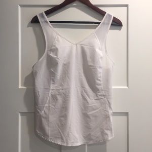 Lululemon White Tank Crisscrossed Back